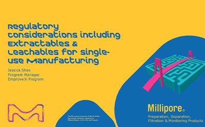 <p>Webinar: Regulatory Considerations including Extractables & Leachables for Single-Use Manufacturing</p>
 Webinar: Regulatory Considerations including Extractables & Leachables for Single-Use Manufacturing