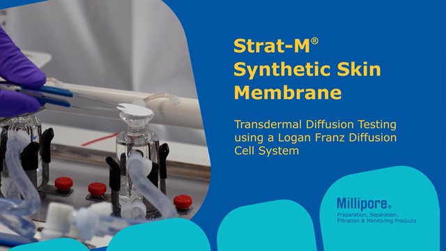 Demo Video: Strat-M<sup>®</sup> Transdermal Diffusion Membrane Testing using a Logan Franz Diffusion Cell System  Demo Video: Strat-M<sup>®</sup> Transdermal Diffusion Membrane Testing using a Logan Franz Diffusion Cell System