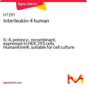 Interleukin-4 human IL-4, potency:, recombinant, expressed in HEK 293 cells, HumanKine&#174;, suitable for cell culture