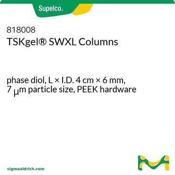 TSKgel® SWXL Columns phase diol, L × I.D. 4 cm × 6 mm, 7 μm particle size, PEEK hardware