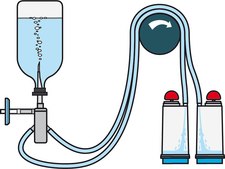 Steritest® NEO Device For liquids in large vials., Blue base canister with a vented double needle for large glass containers with septa., pkg of 10 blisters per box, Single packed