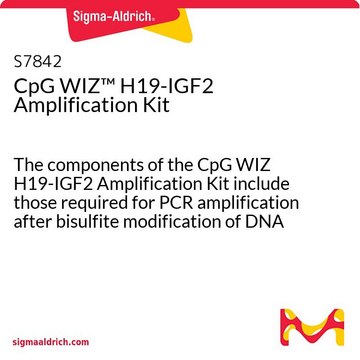 CpG WIZ&#8482; H19-IGF2 Amplification Kit The components of the CpG WIZ H19-IGF2 Amplification Kit include those required for PCR amplification after bisulfite modification of DNA samples.