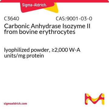 Carbonic Anhydrase Isozyme II from bovine erythrocytes lyophilized powder, &#8805;2,000&#160;W-A units/mg protein