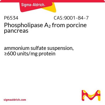 Phospholipase A2 from porcine pancreas ammonium sulfate suspension, &#8805;600&#160;units/mg protein