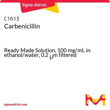 Carbenicillin Ready Made Solution, 100&#160;mg/mL in ethanol/water