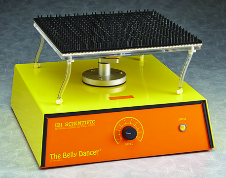 The Belly Dancer® orbital shaker with tube mat and silicone mat, AC/DC input 230 V AC, Schuko plug
