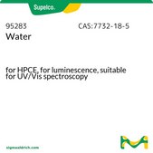 Water suitable for HPCE, suitable for luminescence, suitable for UV/Vis spectroscopy