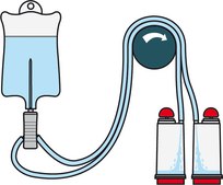 Steritest&#174; NEO Device For liquids in ampoules and collapsible bags., Red base canister with single needle for easy access., pkg of 10 blisters in 2 bags of 5 blisters per box, Double packed