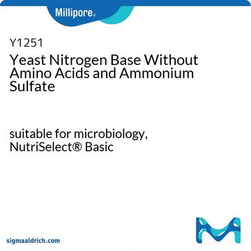 Yeast Nitrogen Base Without Amino Acids and Ammonium Sulfate NutriSelect&#174; Basic, powder, for fungi, poly bottle of 500&#160;g, poly bottle of 1&#160;kg
