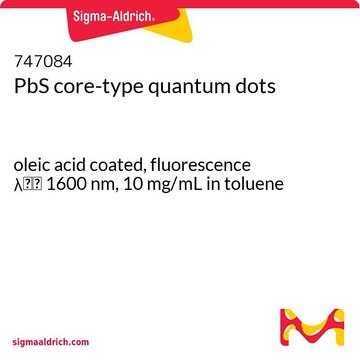 PbS core-type quantum dots oleic acid coated, fluorescence λem 1600 nm, 10 mg/mL in toluene