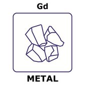Gadolinium lump, 25&#160;mm max. lump size, weight 100&#160;g, purity 99.9%