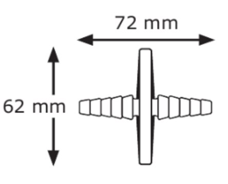 Millex™ hydrophobic PTFE vent filter pore size 0.2 μm, diam. 50 mm, non-sterile, 1/4-1/2 in. silicone hose barb, sterilization compatible with autoclavable