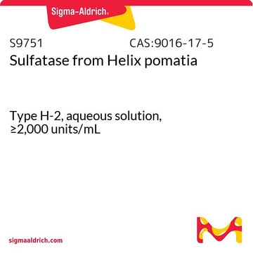 Sulfatase from Helix pomatia Type H-2, aqueous solution, &#8805;2,000&#160;units/mL