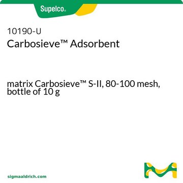 Carbosieve Adsorbent matrix Carbosieve S-II, 80-100&#160;mesh, bottle of 10&#160;g