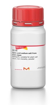 Alginic acid sodium salt from brown algae BioReagent, suitable for plant cell culture, low viscosity, powder