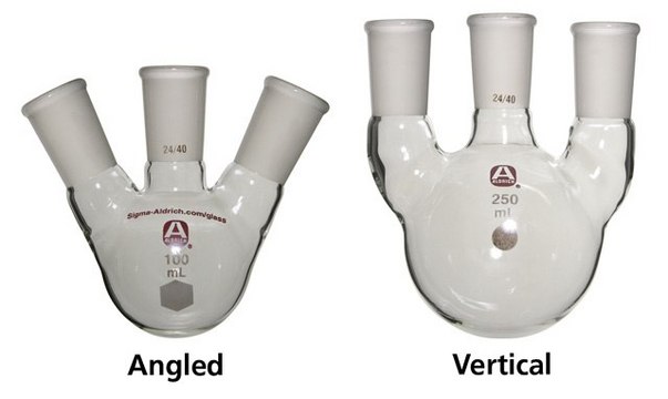 Aldrich&#174; three-neck round-bottom flask angled, capacity 250&#160;mL, joint: ST/NS 14/20