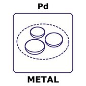 Palladium microfoil, disks, 50mm, thinness 0.05&#956;m, specific density 63.6&#956;g/cm2, permanent mylar 3.5&#956;m support, 99.99%