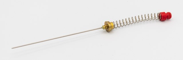 SPME Fiber Assembly 100 &#956;m PDMS, Fused Silica (1 cm), needle size 24 ga, Manual Holder, pk of 3, red hub