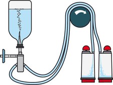 Steritest® NEO Device For liquids in large vials., Red base canister with a vented double needle for large glass containers with septa., pkg of 10 blisters per box, Single packed