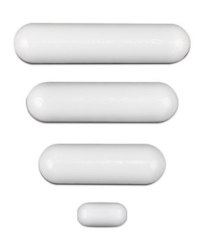Magnetic Stir Bar PTFE, Smooth, diam. × L 35&#160;mm × 8&#160;mm, pkg of 10&#160;ea, white