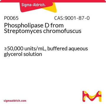 Phospholipase D from Streptomyces chromofuscus &#8805;50,000&#160;units/mL, buffered aqueous glycerol solution