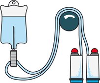 Steritest® NEO Device For liquids in ampoules or collapsible bags., Blue base canister with a single-needle adapter., pkg of 10 blisters in 2 bags of 5 blisters per box, double packed