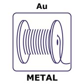 Gold insulated wire, 1m, conductor diameter 0.05mm, insulation thickness 0.007mm, polyester insulation, 99.99%