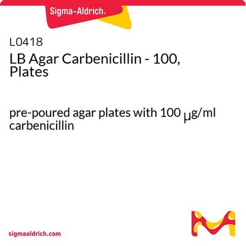 LB Agar Carbenicillin - 100, Plates pre-poured agar plates with 100 &#956;g/ml carbenicillin