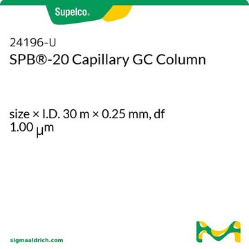 SPB&#174;-20 Capillary GC Column size × I.D. 30&#160;m × 0.25&#160;mm, df 1.00&#160;&#956;m
