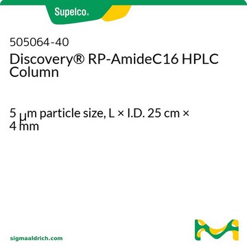 Discovery&#174; RP-AmideC16 HPLC Column 5&#160;&#956;m particle size, L × I.D. 25&#160;cm × 4&#160;mm