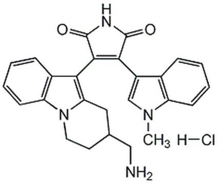 Ro-31-8425 A potent, cell-permeable, reversible, ATP-competitive, and selective protein kinase C inhibitor (IC50 = 15 nM for rat brain PKC).