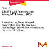 EZMTT Cell Proliferation Assay, MTT based, 200X A novel tetrazolium salt based proliferation assay for continous monitoring of growth in mammalian and bacterial cell culture.