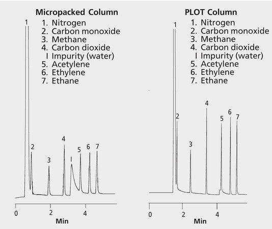GC Analysis of Permanent Gases and Light Hydrocarbons on Carboxen-1006 PLOT and a Packed Column (Carboxen® 1004) suitable for GC