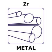 Zirconium rod, 100mm, diameter 50mm, centerless ground, 99.2%