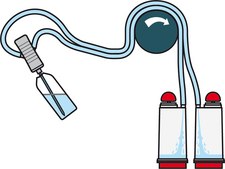 Steritest&#174; NEO Device For liquids in ampoules and collapsible bags., Red base canister with single needle for easy access., pkg of 10 blisters in 2 bags of 5 blisters per box, Double packed