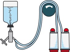 Steritest® NEO Device For liquids in small vials with septa., Red base canister with a vented double needle for small vials with septa., pkg of 10 blisters per box, Single packed