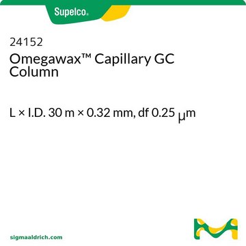 Omegawax Capillary GC Column L × I.D. 30&#160;m × 0.32&#160;mm, df 0.25&#160;&#956;m