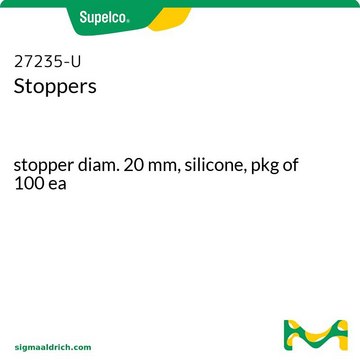 Stoppers stopper diam. 20 mm, silicone, pkg of 100 ea