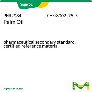 Palm Oil pharmaceutical secondary standard, certified reference material