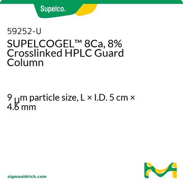 SUPELCOGEL™ 8Ca, 8% Crosslinked HPLC Guard Column 9 μm particle size, L × I.D. 5 cm × 4.6 mm