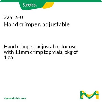 Hand crimper, adjustable Hand crimper, adjustable, for use with 11mm crimp top vials, pkg of 1 ea