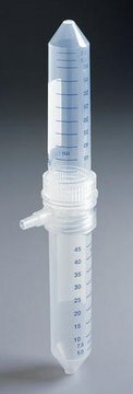 Millipore® Steriflip® Vacuum Tube Top Filter pore size 60.0 μm, Nylon membrane (net), funnel capacity 50 mL, pack of 25 ea