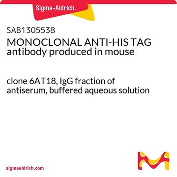 MONOCLONAL ANTI-HIS TAG antibody produced in mouse clone 6AT18, IgG fraction of antiserum, buffered aqueous solution