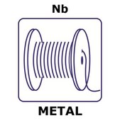 Niobium wire, 1.25&#160;mm diameter, length 0.5 m, purity 99.9%