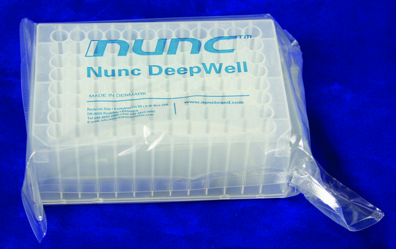 Nunc&#174; 96 DeepWell&#8482; plate, non-treated untreated, polystyrene, non-sterile, without lid, natural, case of 50&#160;ea
