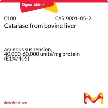 Catalase from bovine liver aqueous suspension, 40,000-60,000&#160;units/mg protein (E1%/405)