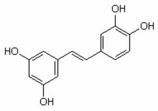 Piceatannol A cell-permeable, substrate competitive and reversible plant metabolite that inhibits the activity of rat liver protein kinase A catalytic subunit (IC50 = 3 &#181;M), PKC (IC50 = 8 &#181;M), MLCK (IC50 = 12 &#181;M).