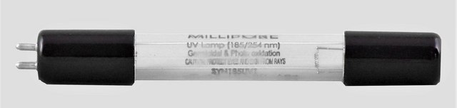 Photooxidation UV Lamp Photooxidizes organic contaminants. Dual wavelength (185/254 nm). For Direct-Q® UV and Simplicity® UV systems.