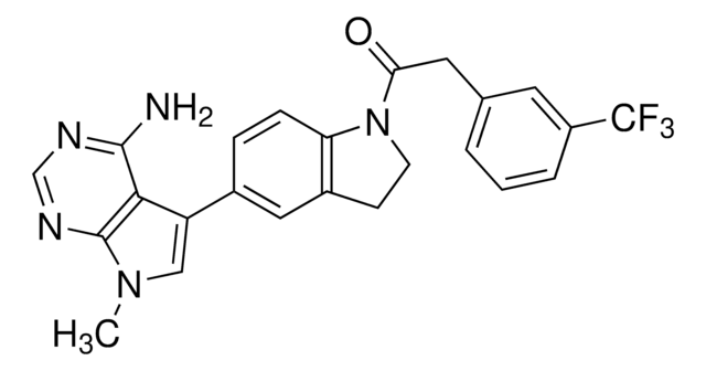 PERK Inhibitor I, GSK2606414 GSK2606414 is a cell-permeable, highly potent inhibitor of EIF2AK3/PERK (IC50 = 0.4 nM; [ATP] = 5 &#181;M). Targets PERK in its inactive DFG conformation at the ATP-binding region.